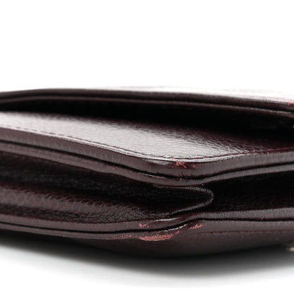 Chanel Caviar Timeless CC Wallet On Chain WOC Dark Brown 10 of 17