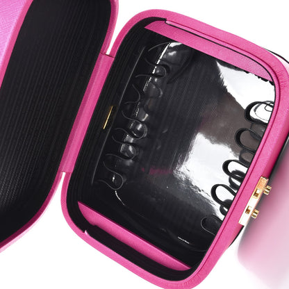 Prada Saffiano Cosmetic Train Case Fuxia 6 of 10