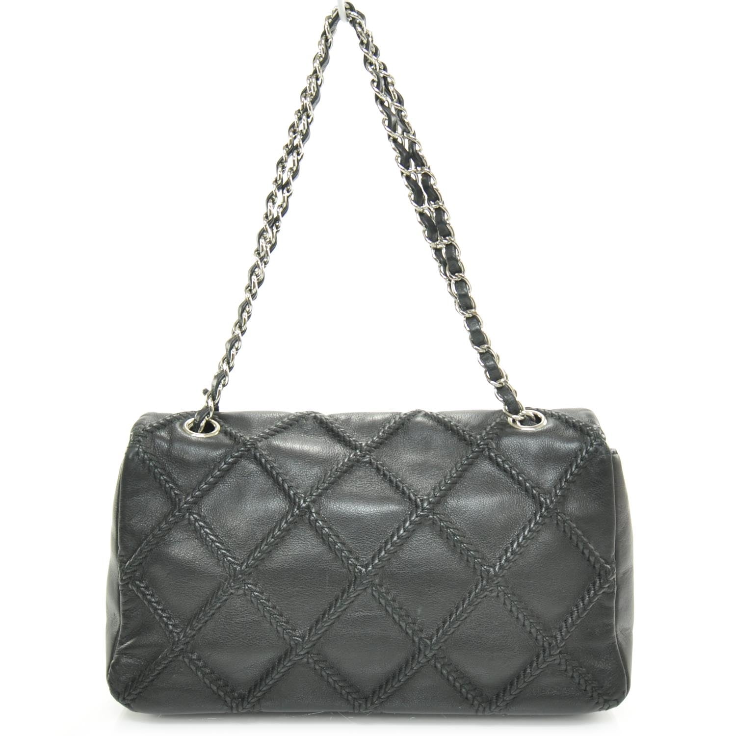 Chanel Leather Stitched Small Cells Flap Black 4 of 9