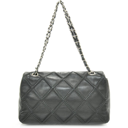 Chanel Leather Stitched Small Cells Flap Black 4 of 9