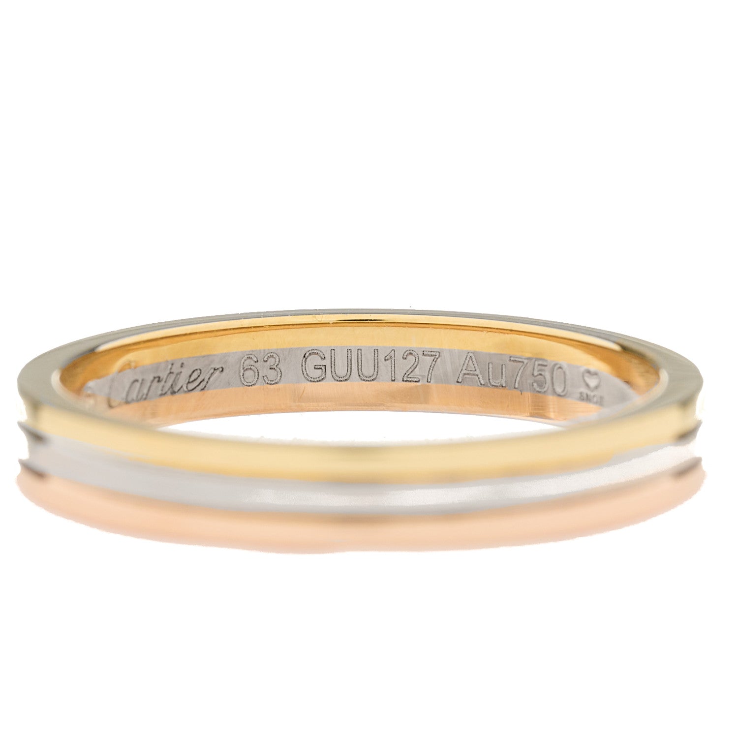 Cartier 18K Pink White Yellow Gold 3.5mm Vendome Louis Cartier Wedding Band Ring 63 10.25 6 of 6