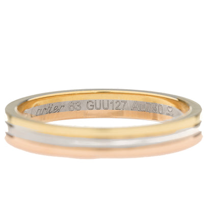 Cartier 18K Pink White Yellow Gold 3.5mm Vendome Louis Cartier Wedding Band Ring 63 10.25 6 of 6