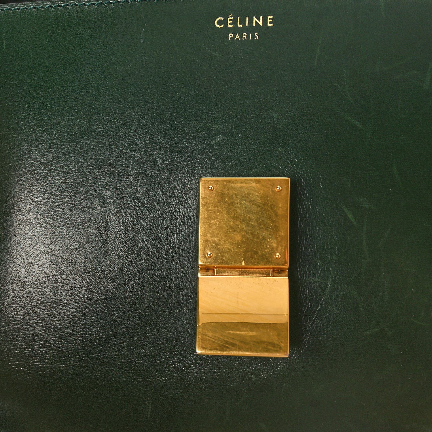 Celine Box Calfskin Classic Box Medium Flap Bag Forest 10 of 13