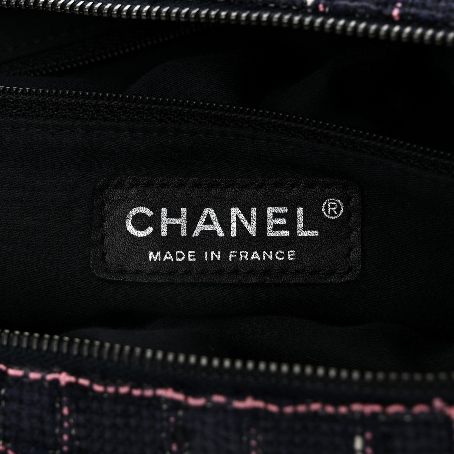 Chanel Tweed Lambskin Small Girl Bag Navy Blue Pink 6 of 10
