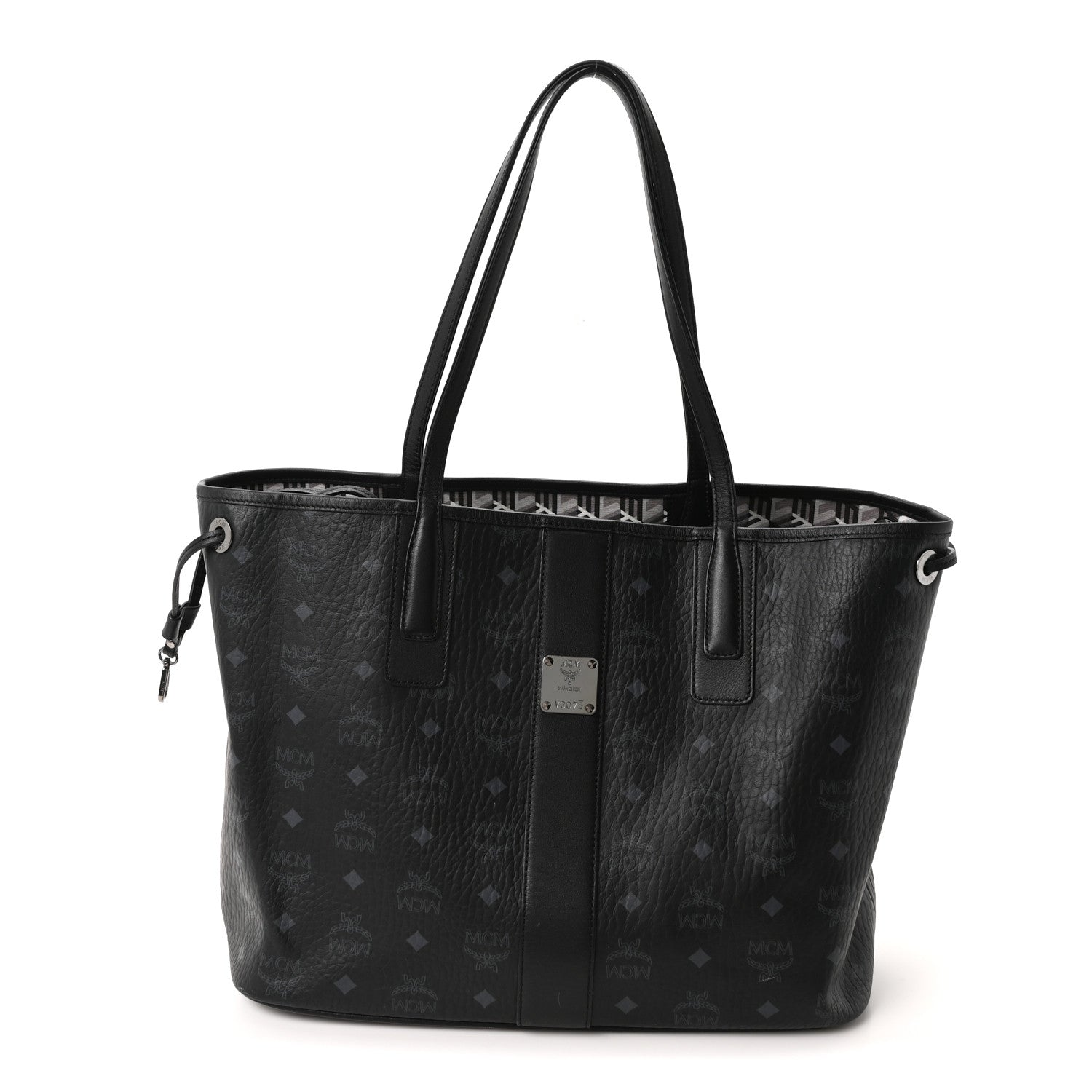 MCM Visetos Medium Liz Reversible Shopper Tote Black 1 of 10