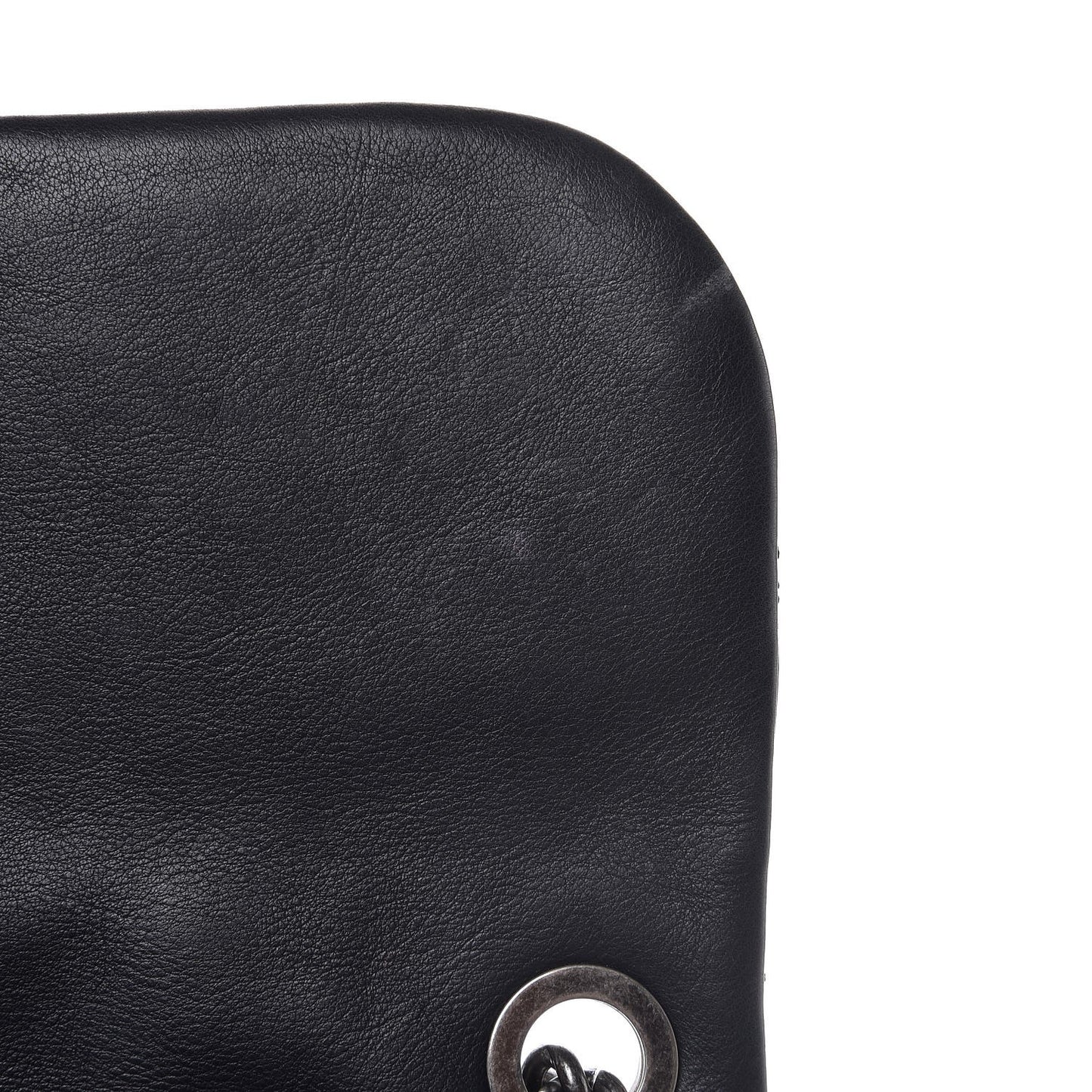 Calfskin Quilted Jumbo Coco Sporran Flap Black