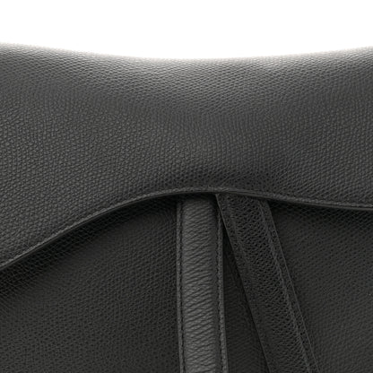 Christian Dior Grained Calfskin Saddle Bag Black 8 of 11