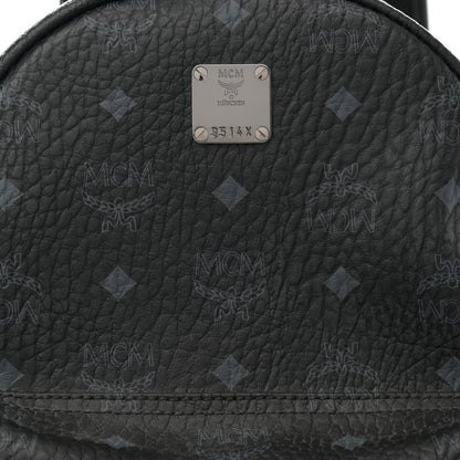 MCM Visetos Small Side Stud Stark Backpack Black 8 of 12