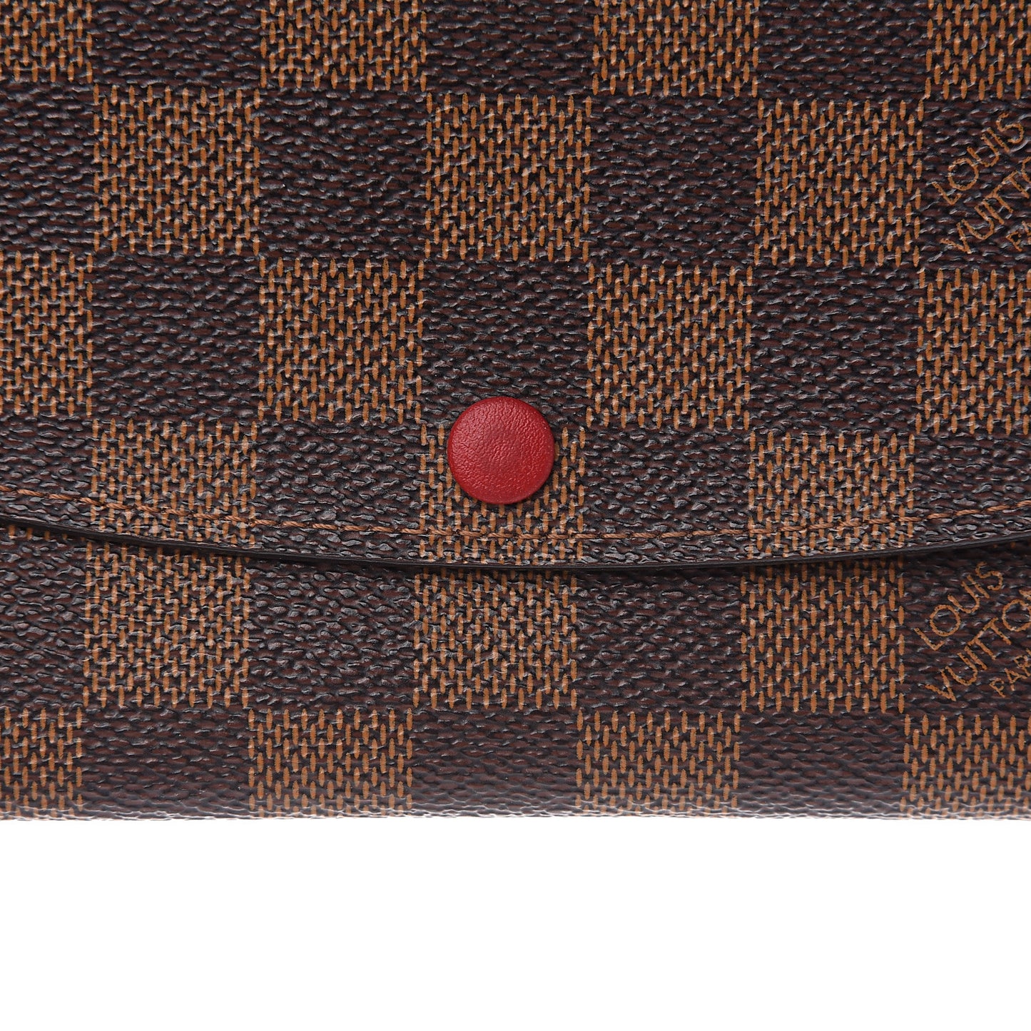 Damier Ebene Emilie Wallet Red