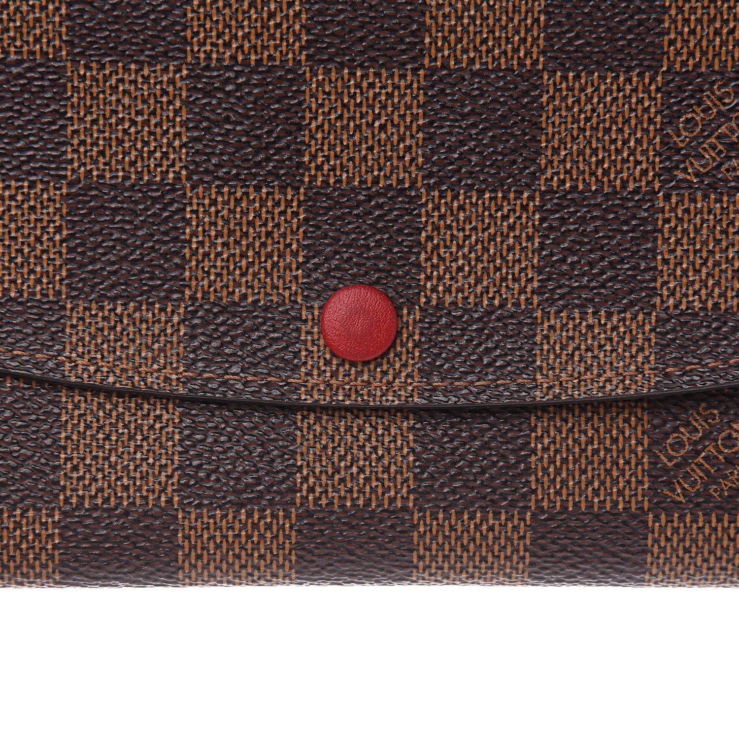 Louis Vuitton Damier Ebene Emilie Wallet Red 10 of 10