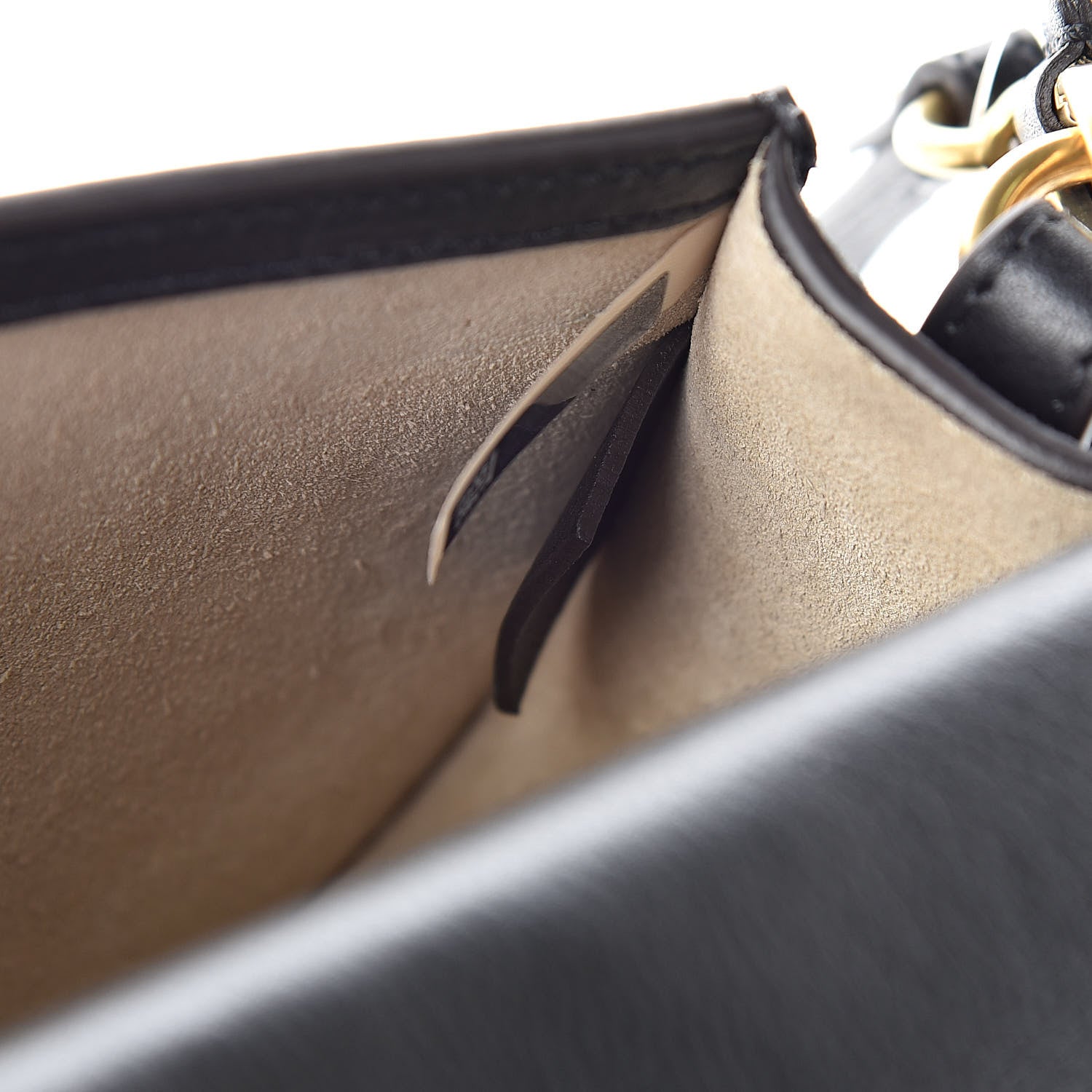 Chloe Calfskin Suede Small Nile Bracelet Bag Black 7 of 11