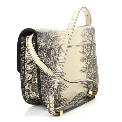 Celine Lizard Medium Classic Box Flap Bag Natural 3 of 12