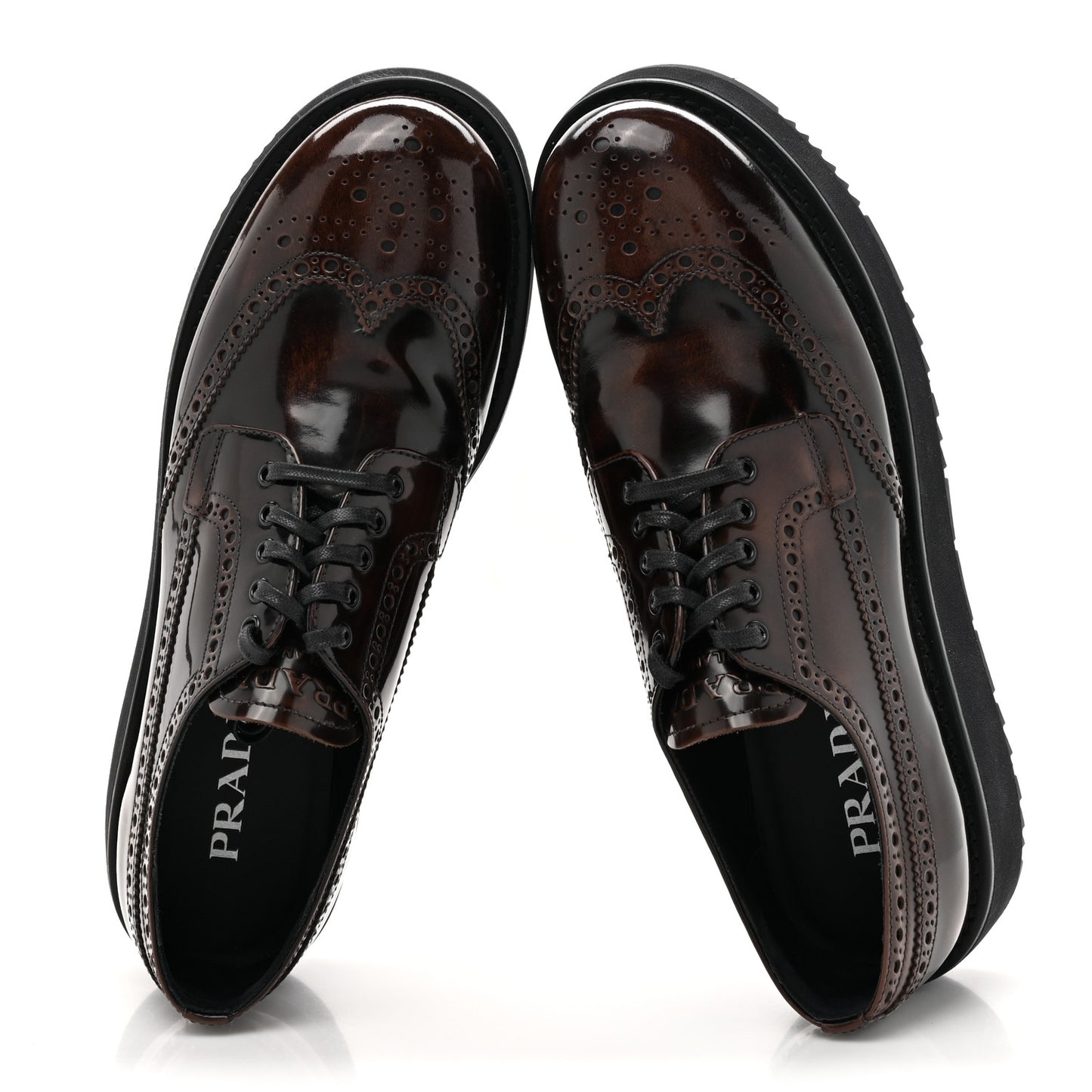 Spazzolato Fume Brogue Derby Loafers 40.5 Bruciato
