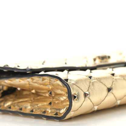 Valentino Garavani Metallic Nappa Rockstud Spike Wallet on Chain Mekong 7 of 9