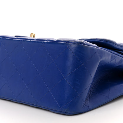 Chanel Lambskin Quilted Jumbo Double Flap Blue 10 of 18
