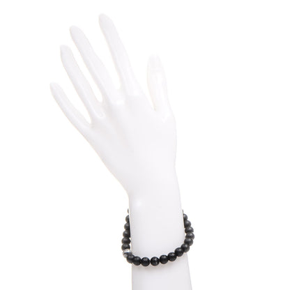 David Yurman Sterling Silver Diamond Black Onyx 8mm Spiritual Beads Bracelet 2 of 5
