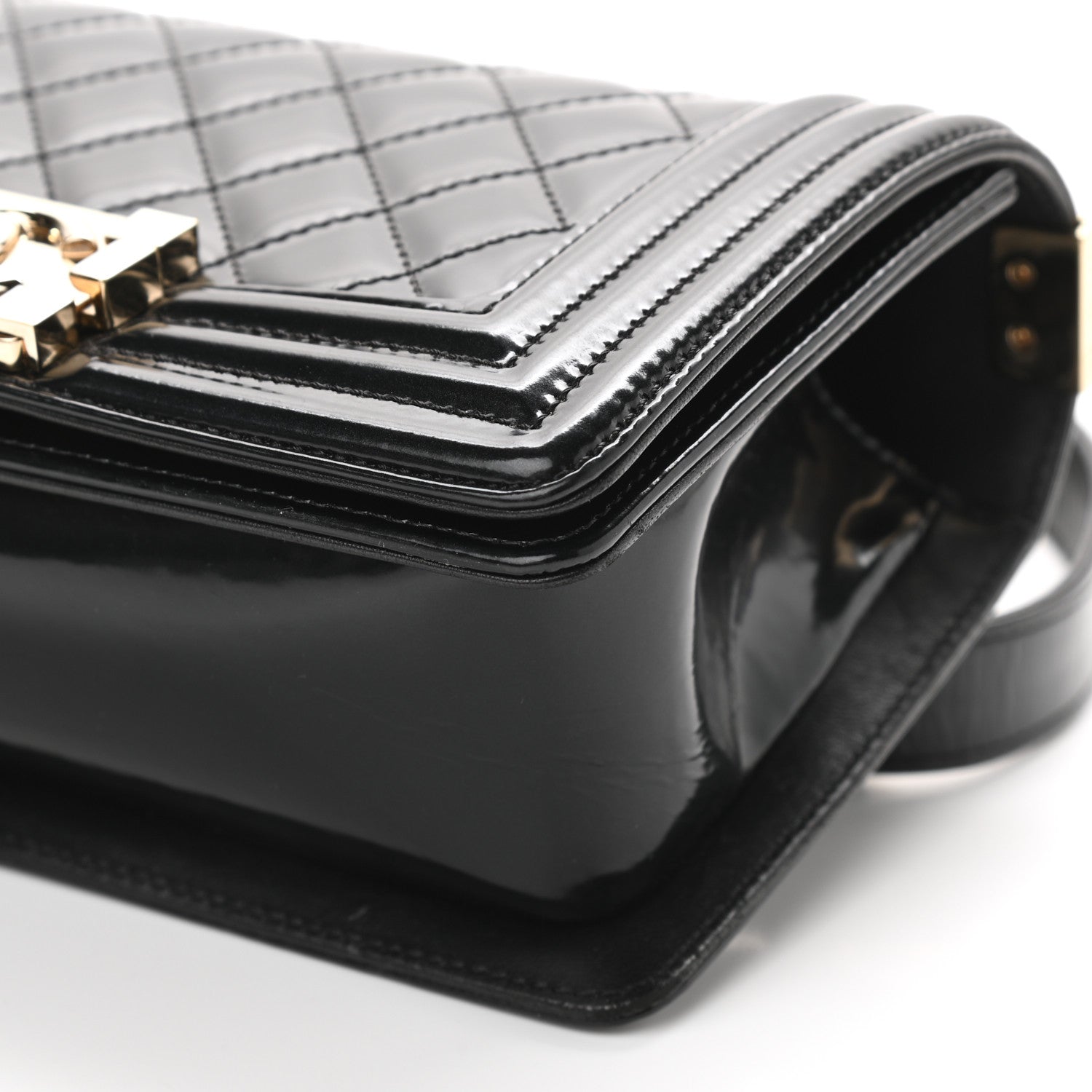 Chanel Iridescent Glazed Calfskin Quilted Small Boy Flap Black 9 of 9