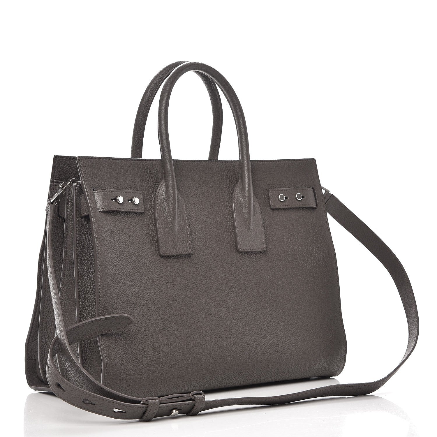 Saint Laurent Grained Calfskin Small Supple Sac De Jour Fog 4 of 8