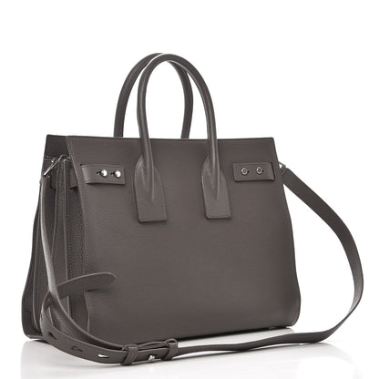 Saint Laurent Grained Calfskin Small Supple Sac De Jour Fog 4 of 8