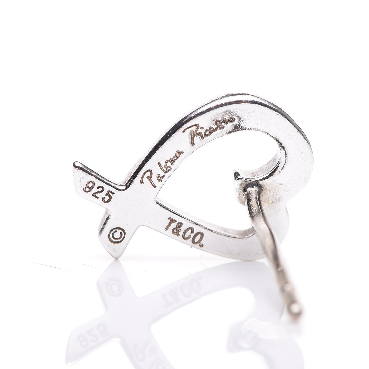 Sterling Silver Mini Paloma Picasso Loving Heart Earrings