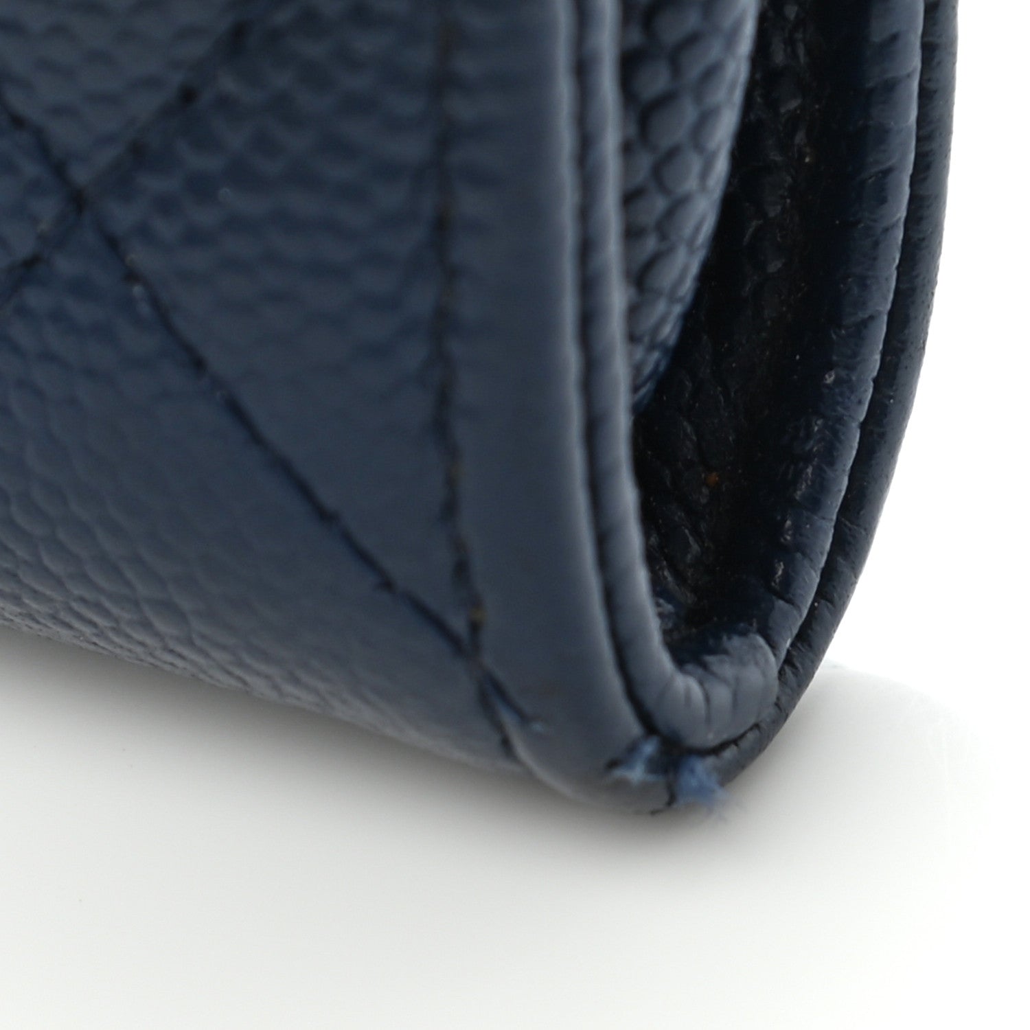 Chanel Caviar Quilted Flap Card Holder Navy Blue 12 of 12
