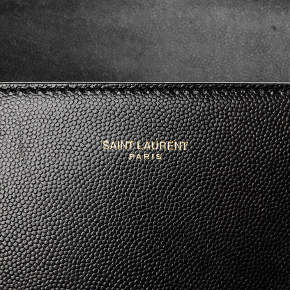 Saint Laurent Grain de Poudre Medium Classic Monogram Cassandra Top Handle Black 7 of 15