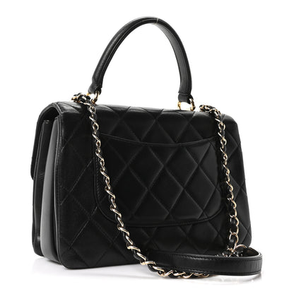 Chanel Lambskin Quilted Small Trendy CC Dual Handle Flap Bag Black 2 of 10