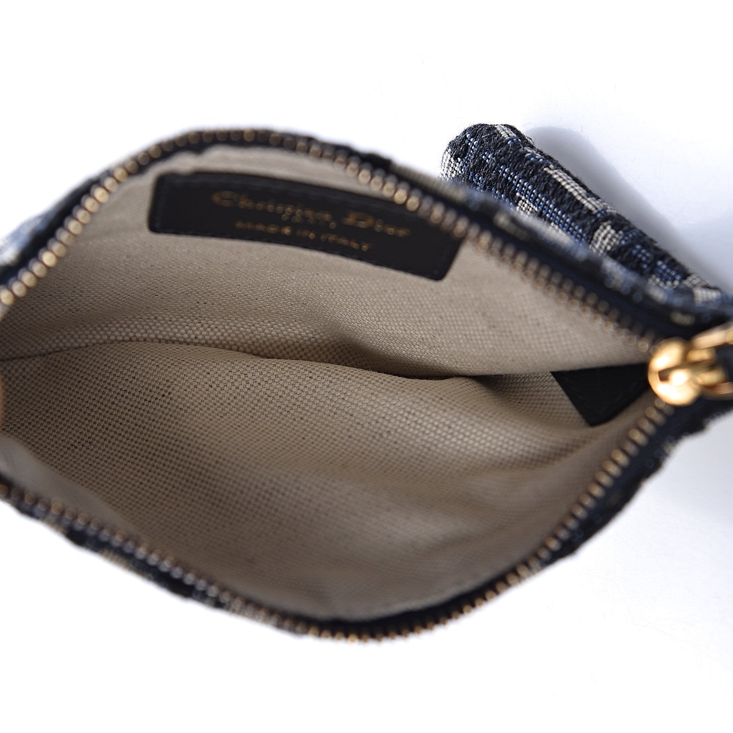 Christian Dior Oblique Zipped Card Holder Blue 5 of 6