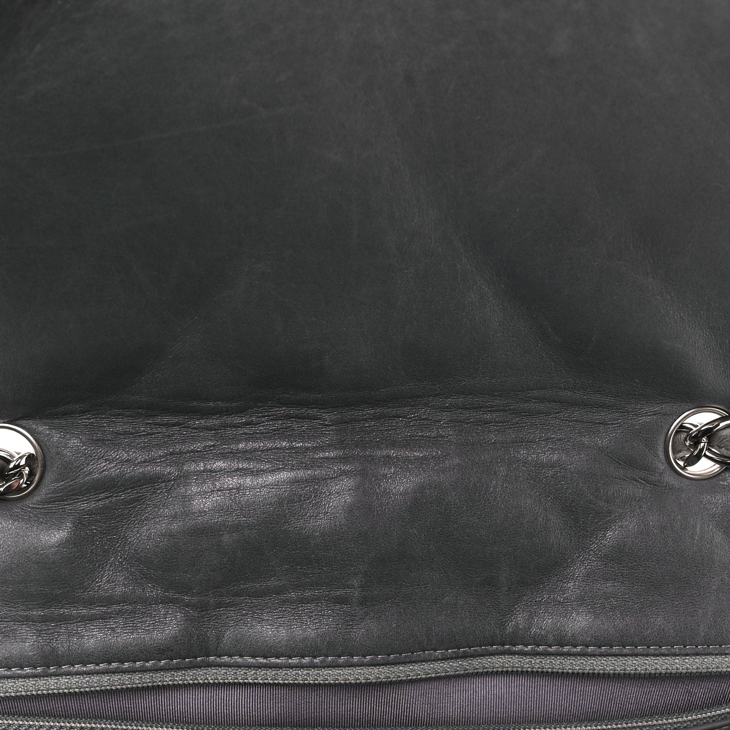Lambskin Quilted Jumbo Single Flap Grey
