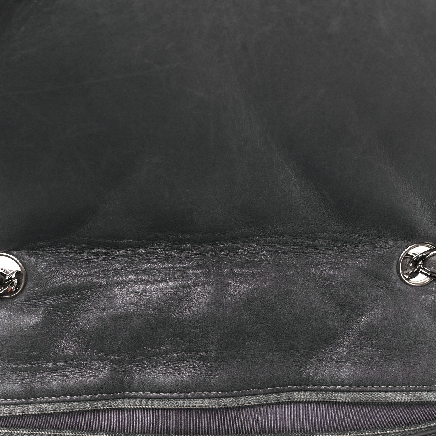 Chanel Lambskin Quilted Jumbo Single Flap Grey 12 of 12