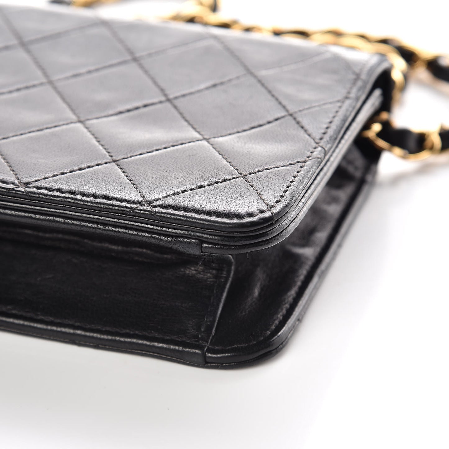 Lambskin Quilted Mini Flap Black