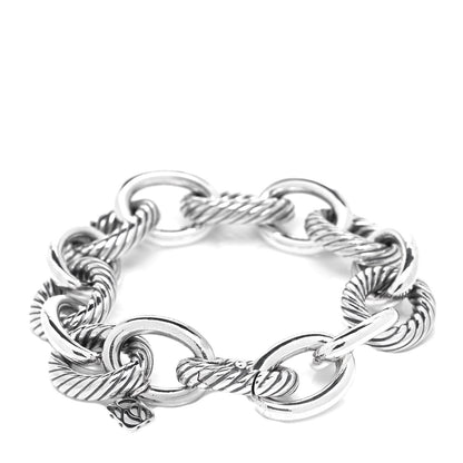 David Yurman Sterling Silver 17mm Extra Large Oval Link Bracelet 3 of 6