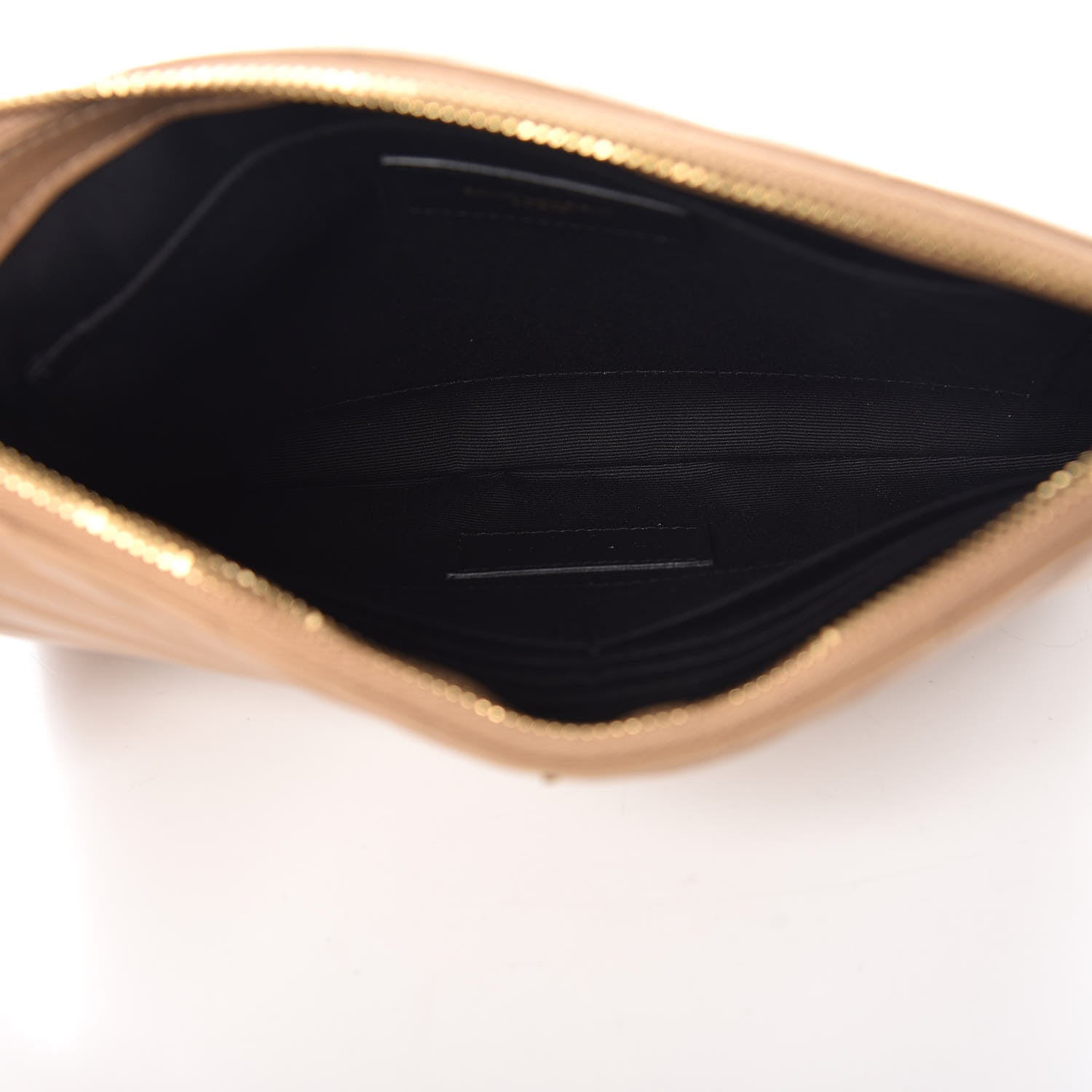 Saint Laurent Calfskin Matelasse Chevron Monogram A5 Wristlet Nude 5 of 8