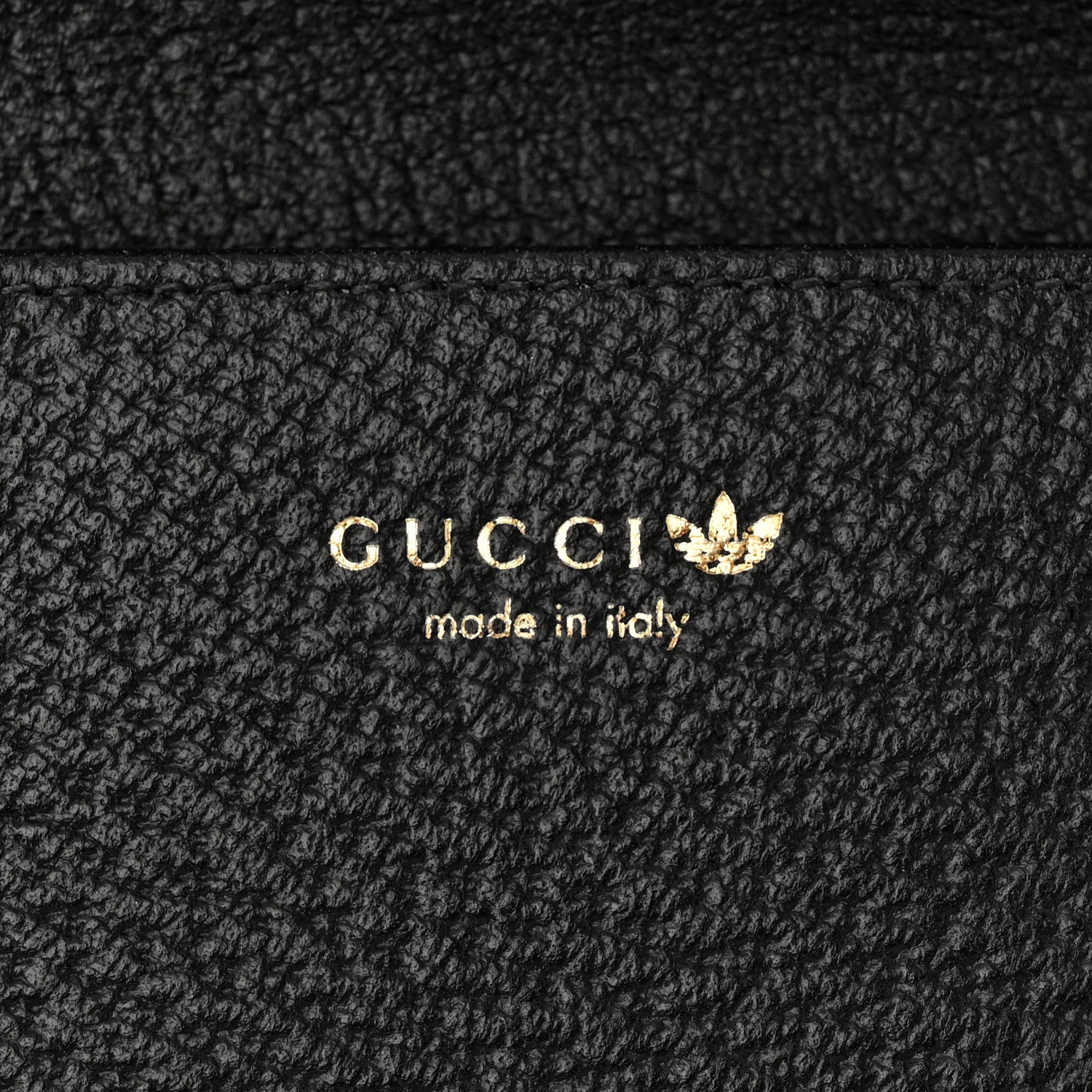 Gucci X ADIDAS Textured Dollar Calfskin Trefoil Embossed Wallet On Chain Off White Black 6 of 17