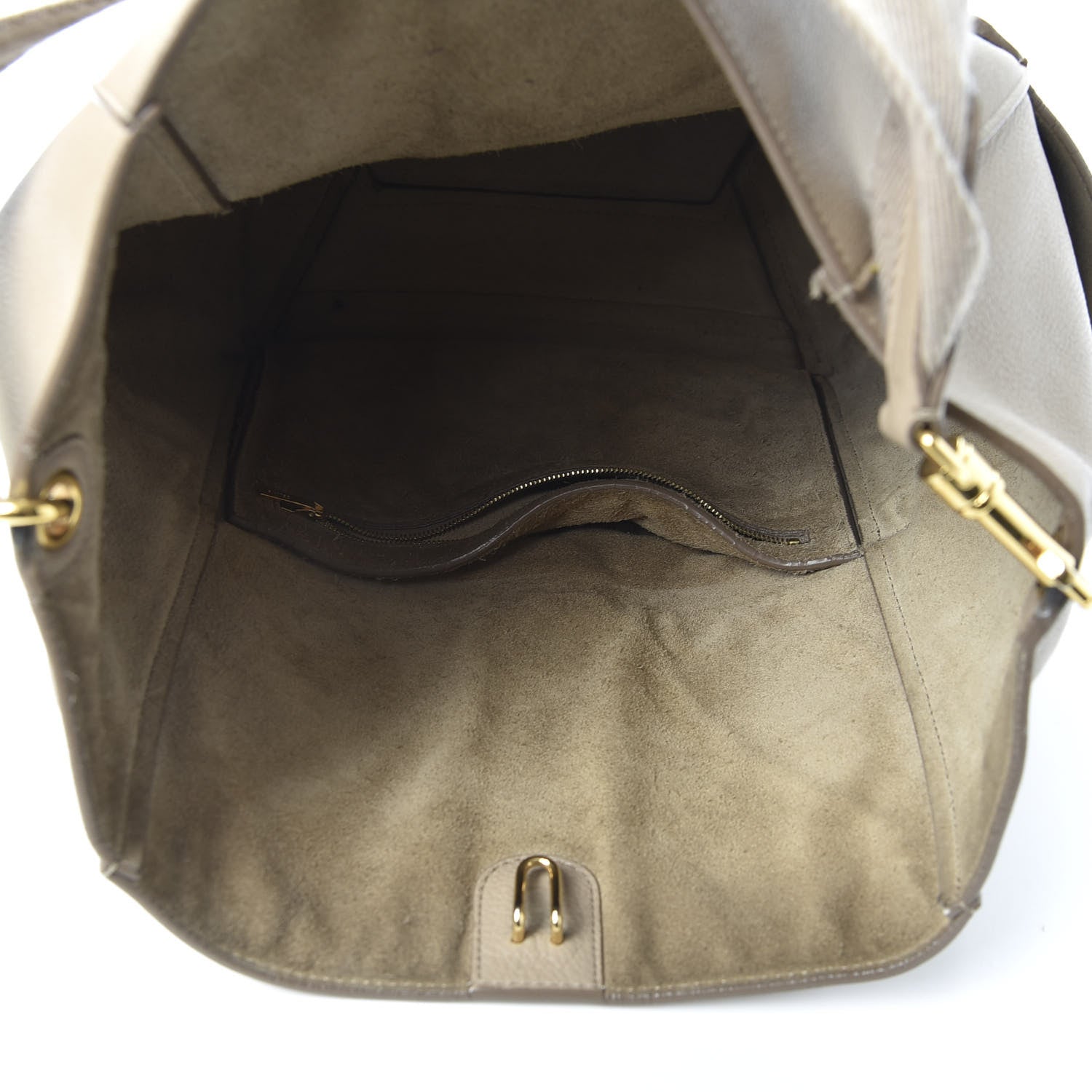 Celine Soft Grained Calfskin Sangle Bucket Bag Taupe 4 of 11