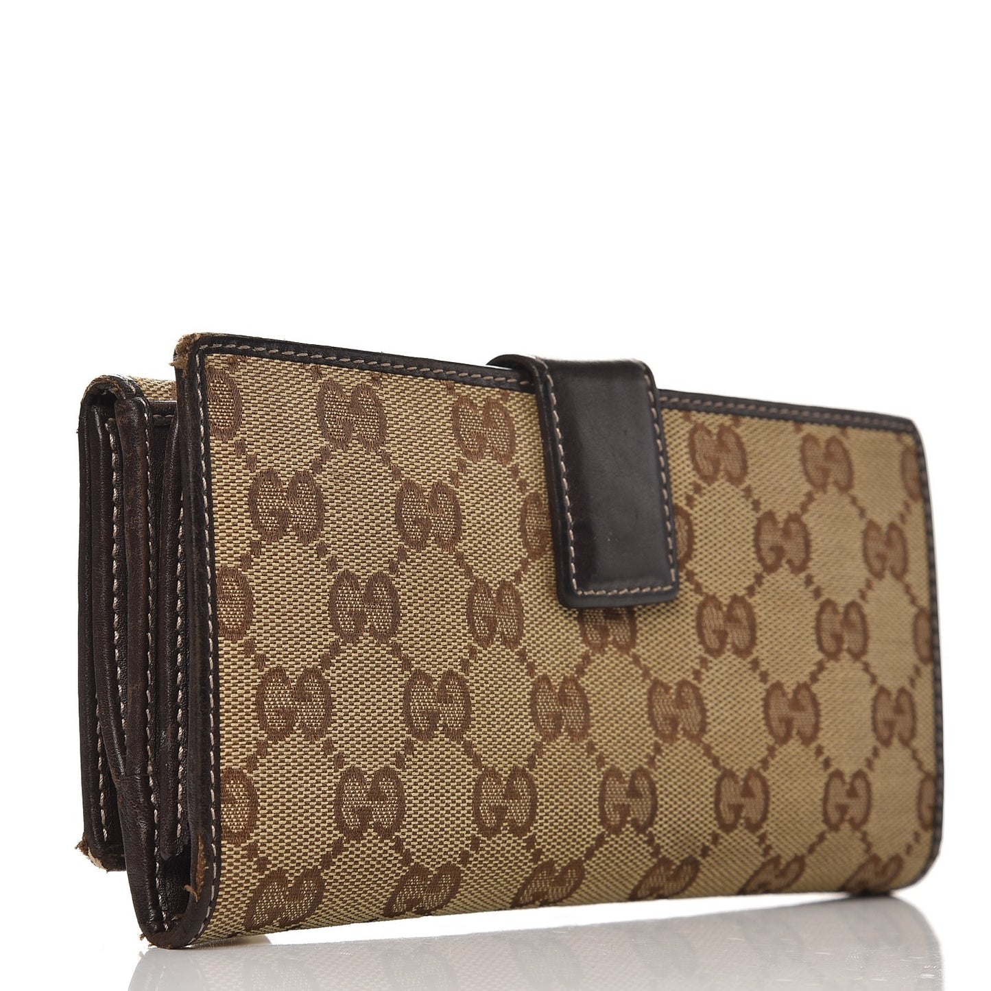 Monogram Guccioli Brando Chihuahua Continental Wallet Dark Brown