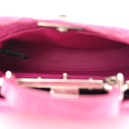 Fendi Shiny Alligator Shiny Nappa Micro Peekaboo Iconic Satchel Magenta 6 of 13