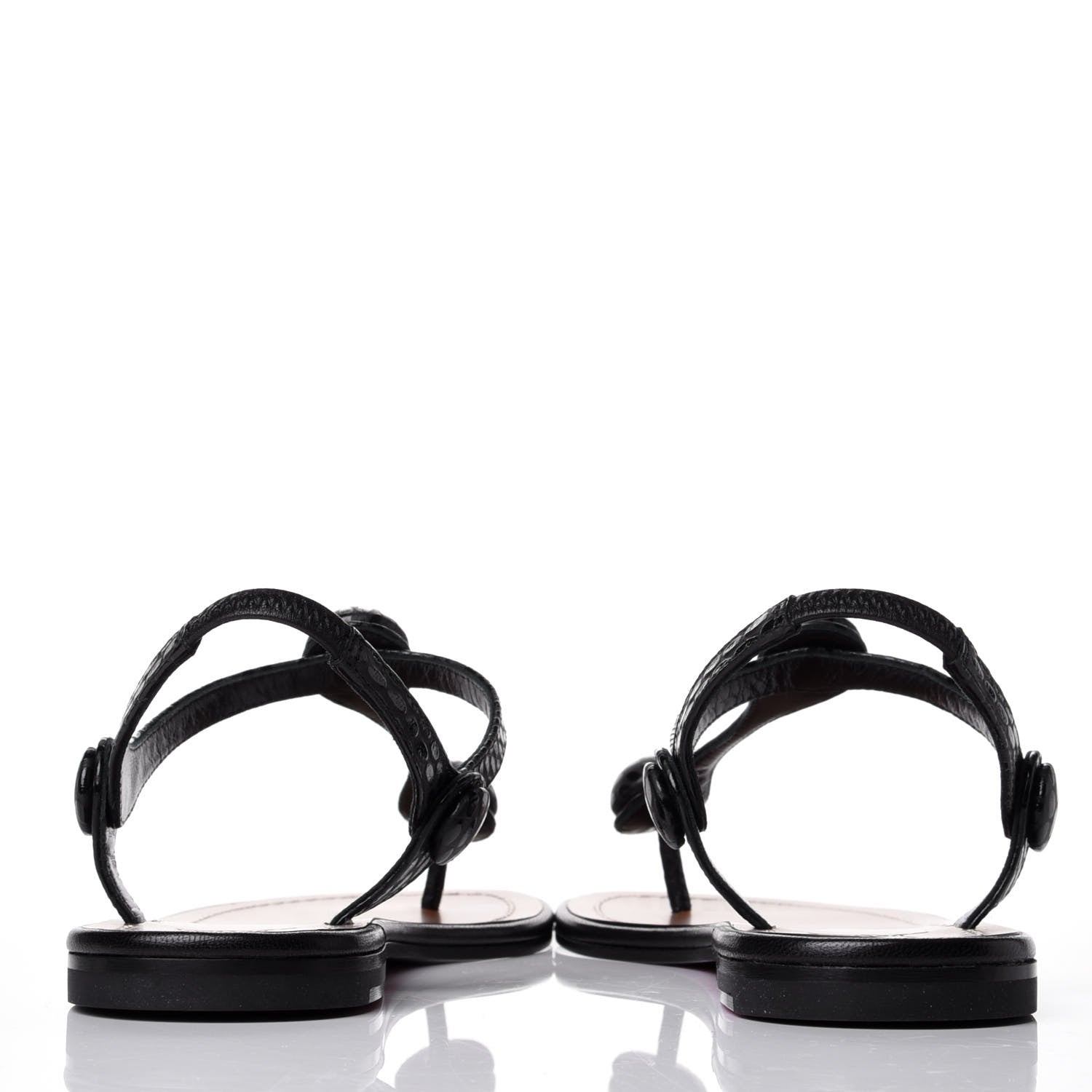 Christian Louboutin Calfskin Jurassic Planet Ball Sandal Flats 35 Black 6 of 10