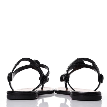 Christian Louboutin Calfskin Jurassic Planet Ball Sandal Flats 35 Black 6 of 10
