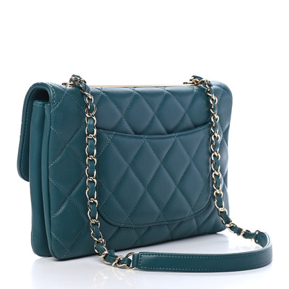 Chanel Lambskin Quilted Medium Trendy CC Flap Dark Green 2 of 11