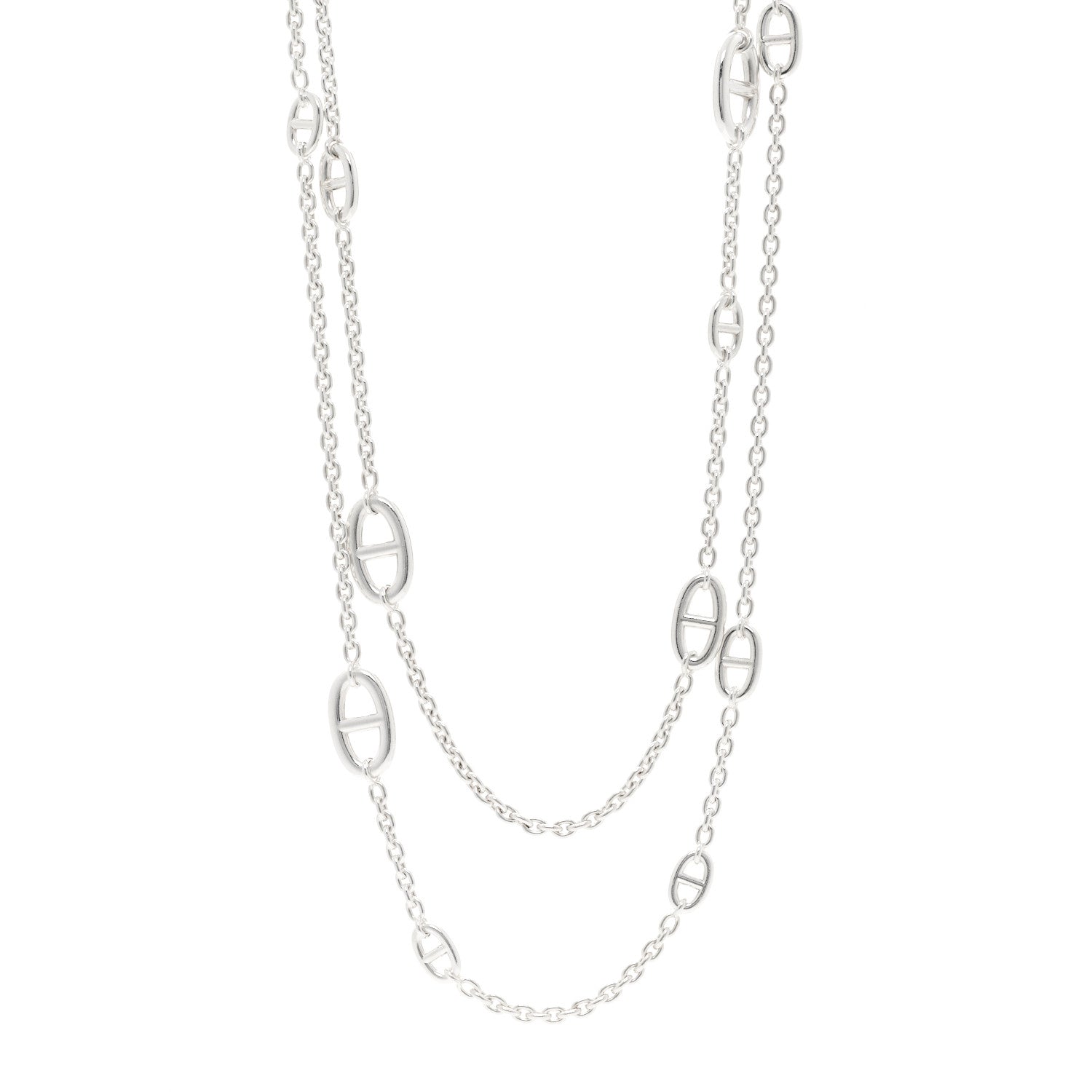 Hermes Sterling Silver Farandole Necklace 120 1 of 5