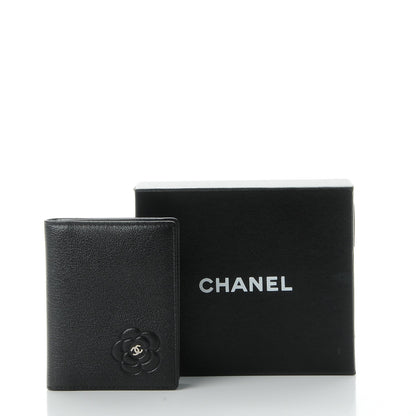 Chanel Goatskin Camellia Card Holder Wallet Black 9 of 9