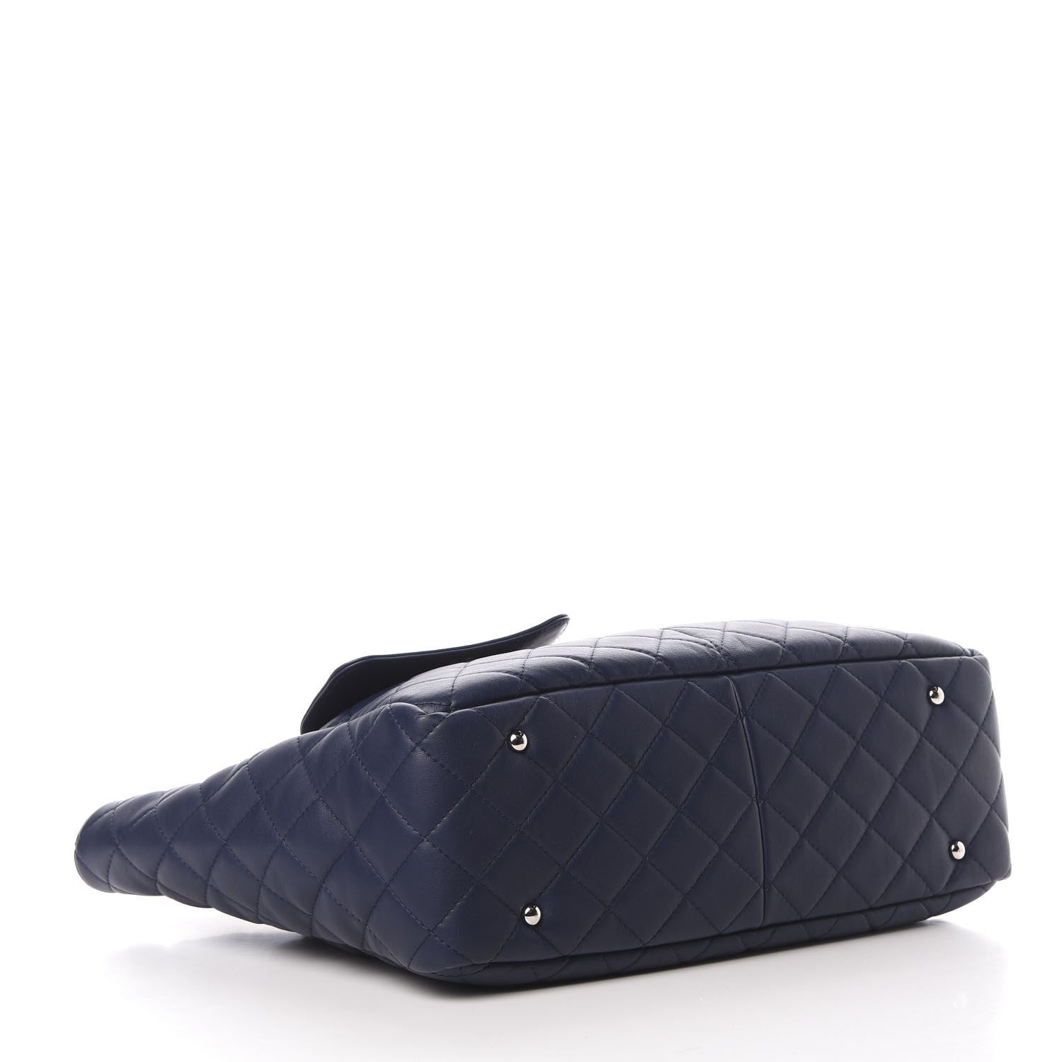 Chanel Calfskin Quilted Ultra Pocket Shopping Tote Navy 4 of 10