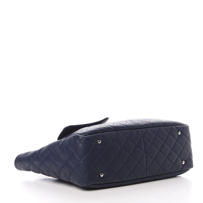 Chanel Calfskin Quilted Ultra Pocket Shopping Tote Navy 4 of 10