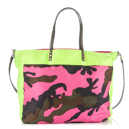 Valentino Garavani Nylon Camo Rockstud Foulard Tote Multicolor 1 of 6