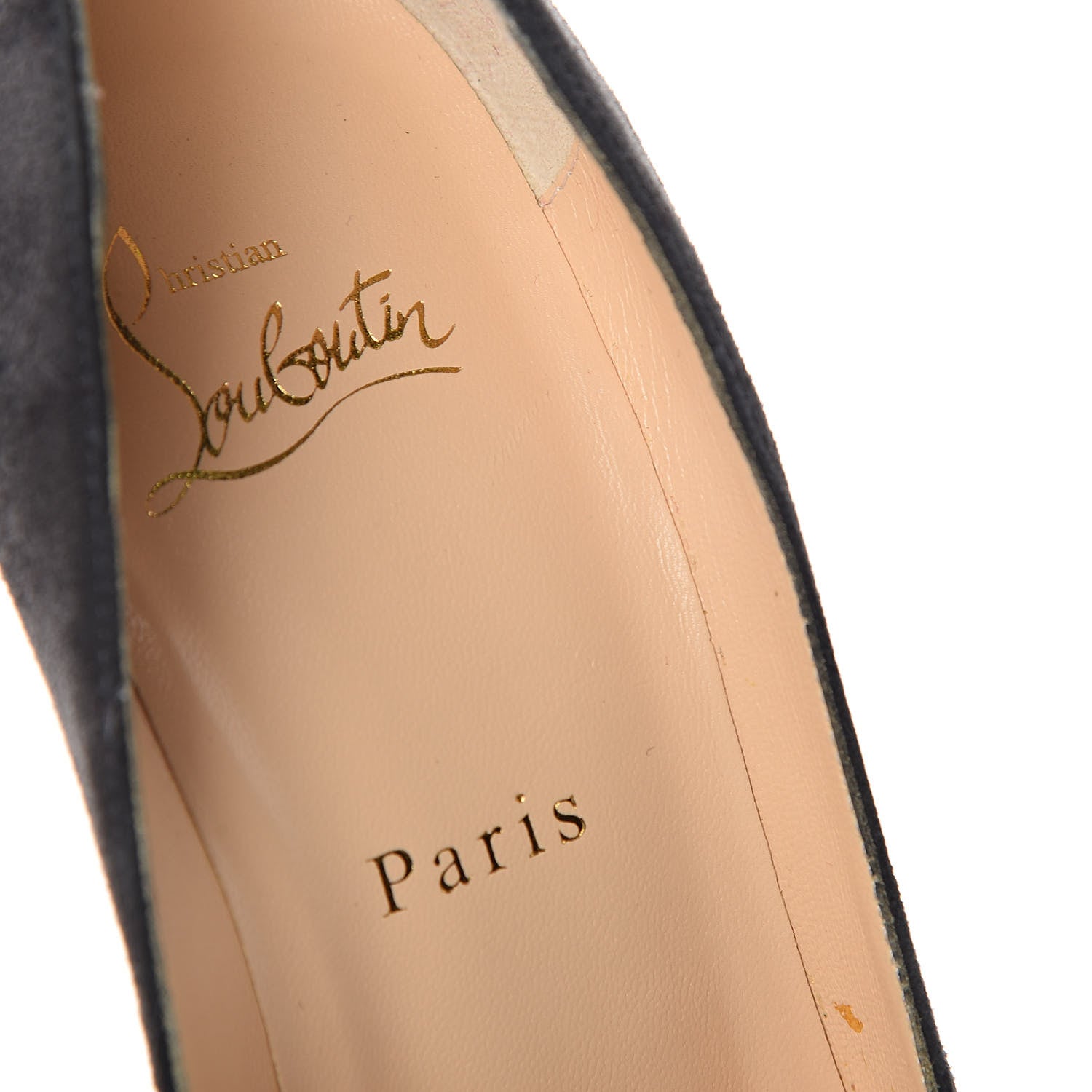 Christian Louboutin Veau Velours Pigalle Follies 100 Pumps 37 Charbon 9 of 10