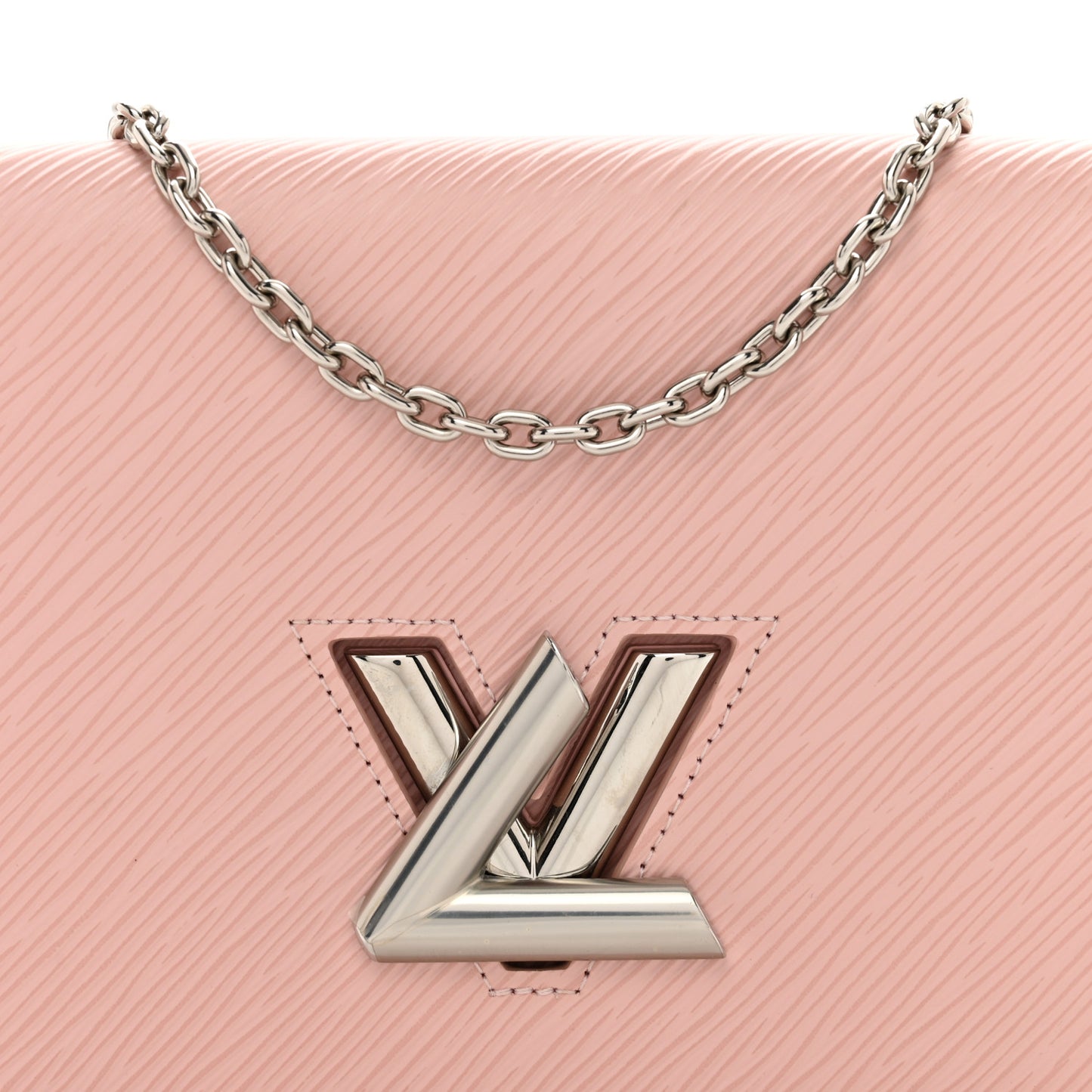 Epi Twist Belt Chain Wallet Rose Ballerine