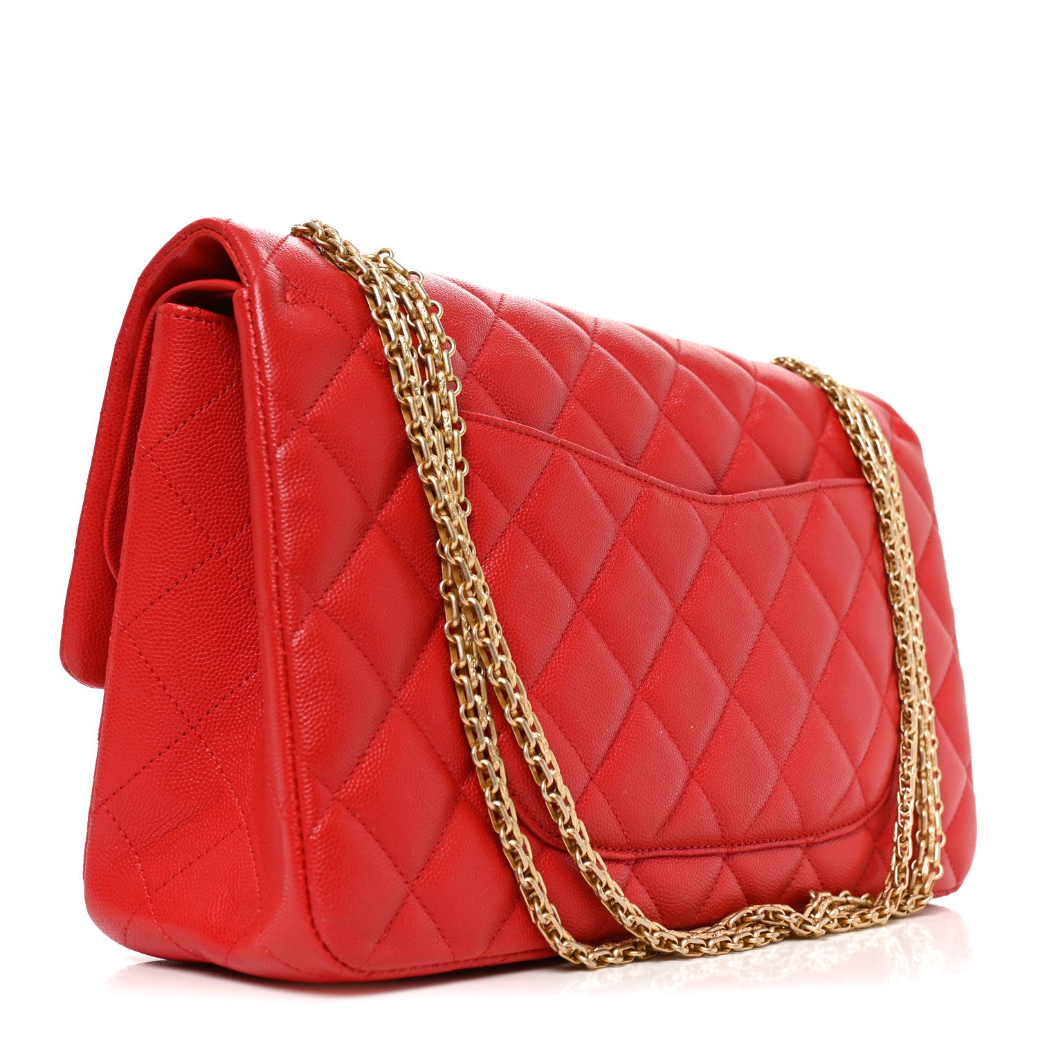 Chanel Caviar Chevron Quilted 2.55 Reissue 227 Flap Red 2 of 10