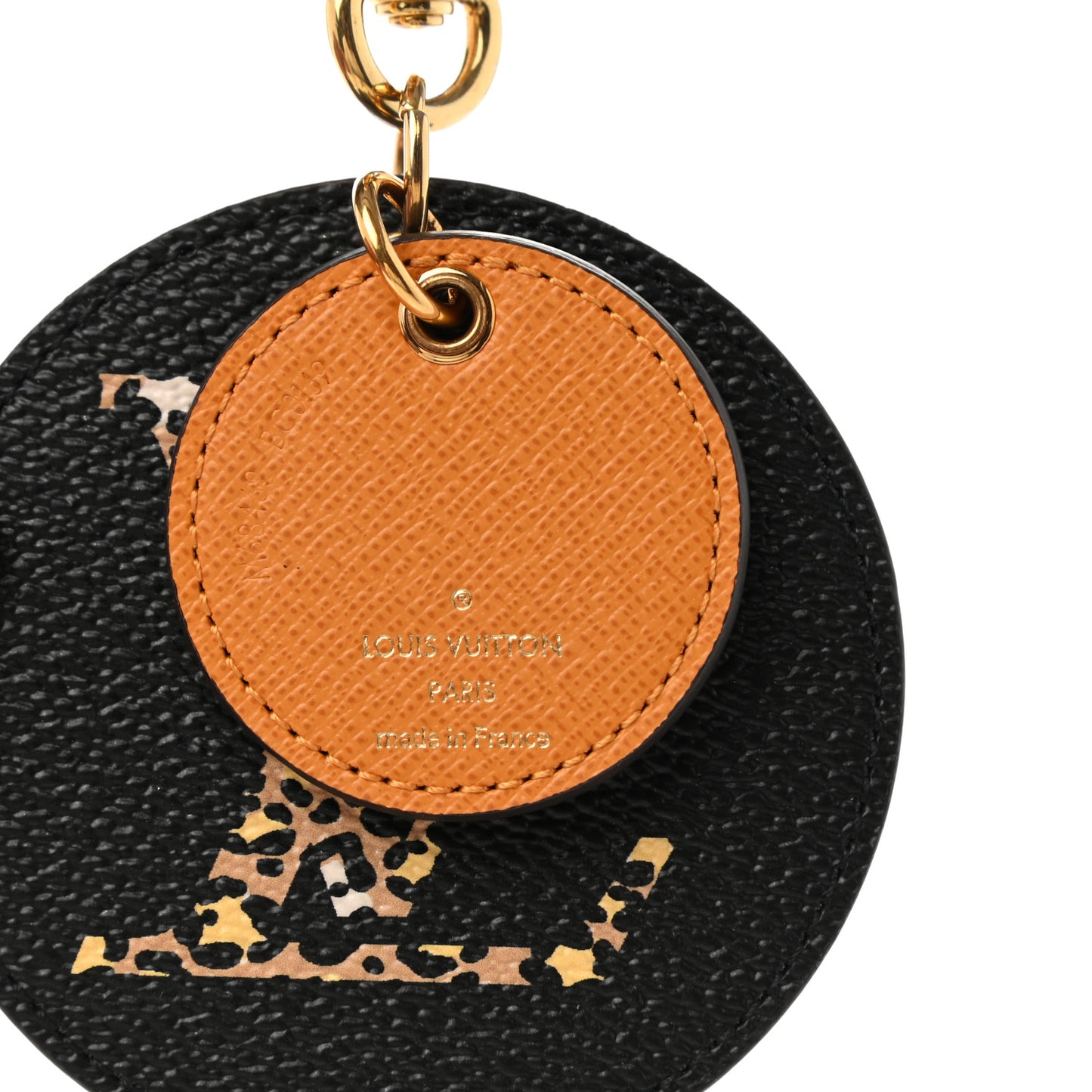 Monogram Giant Jungle Bag Charm Key Holder Black