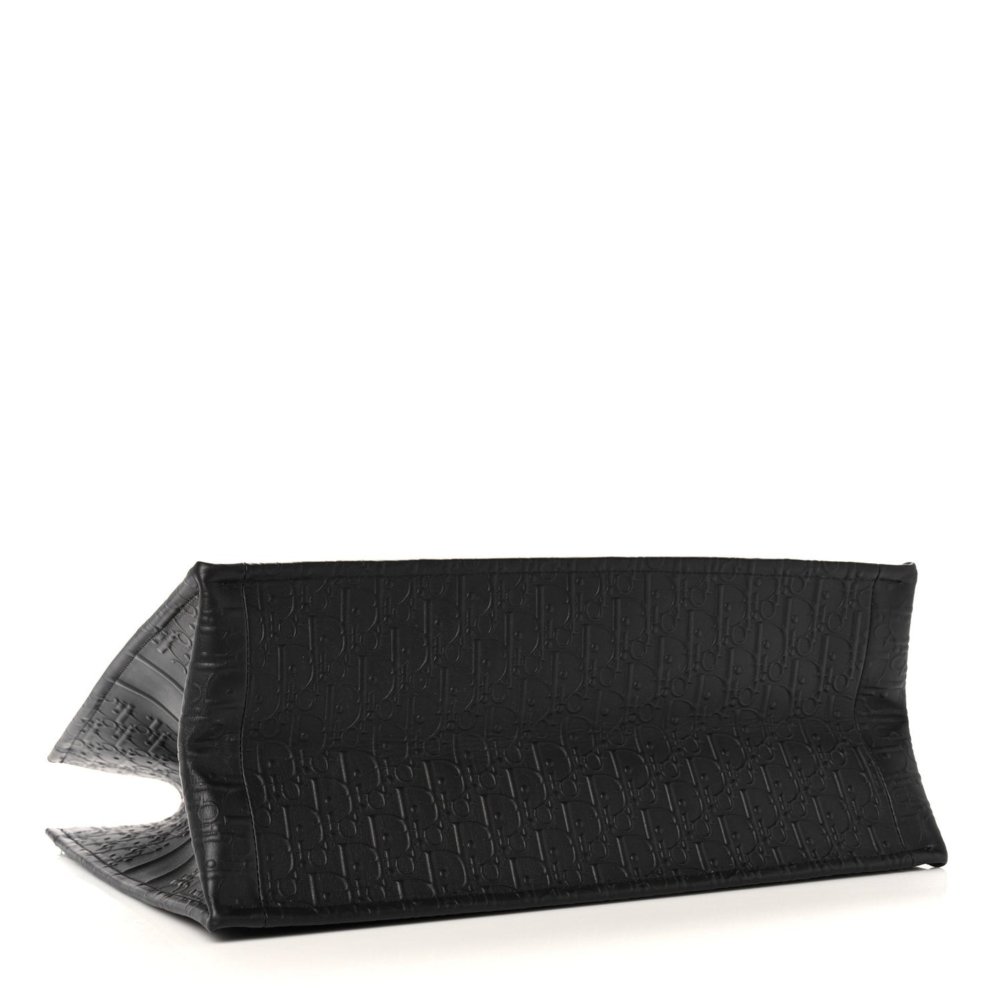 Oblique Calfskin Embossed Book Tote Black